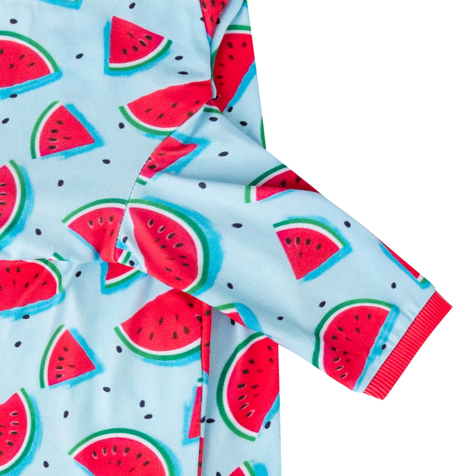 PriPre dog blue watermelon shirt shown for a photo-ready look.