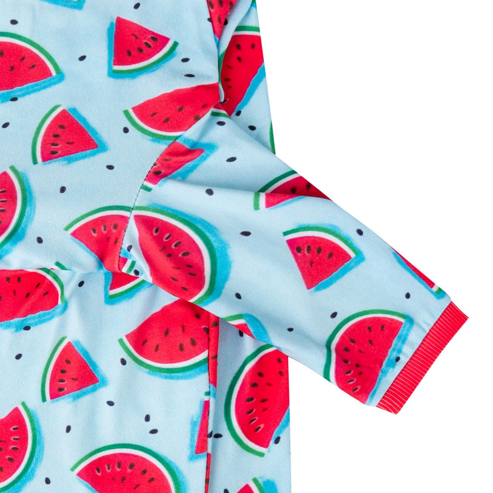 PriPre dog blue watermelon shirt shown for a photo-ready look.