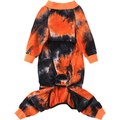 PriPre dog pajamas back view highlighting snug ribbed cuffs and secure fit