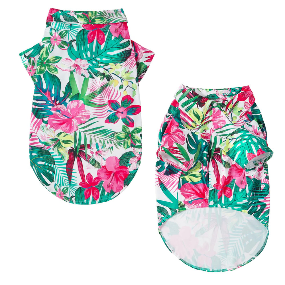 PriPre dog shirt beach design with sea trees for stylish outdoor outings