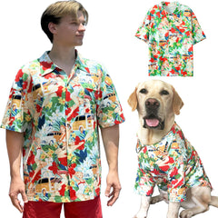 PriPre dog shirt Hawaii breathable fabric front for cooling comfort on sunny walks.