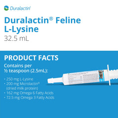 PRN Duralactin paste syringe dial-dose design supports precise dosing for cats.