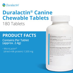PRN Duralactin vanilla chews packaging highlights Microlactin for daily canine wellness