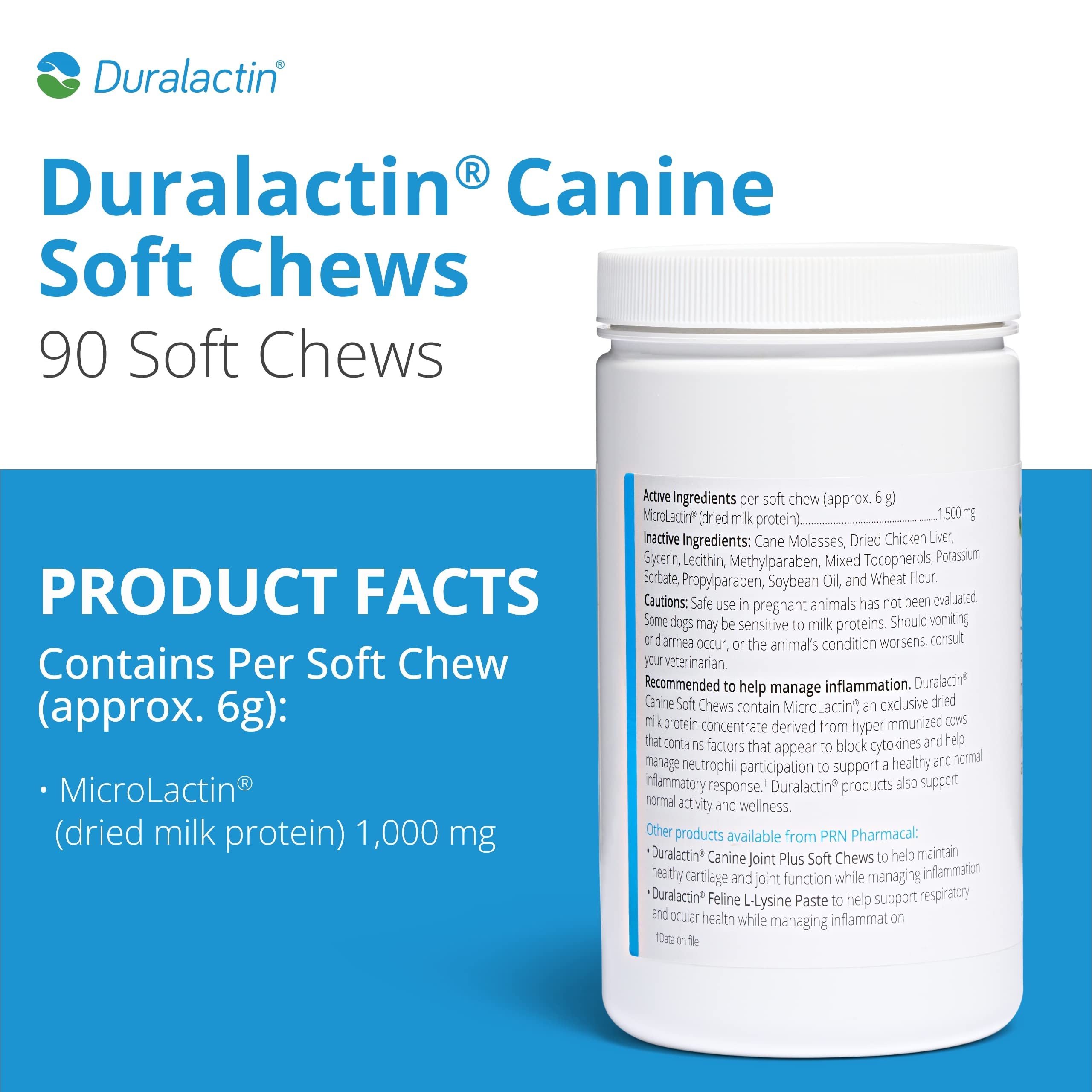 PRN Pharmacal Duralactin chews chicken-liver closeup highlights flavor and ingredient clarity