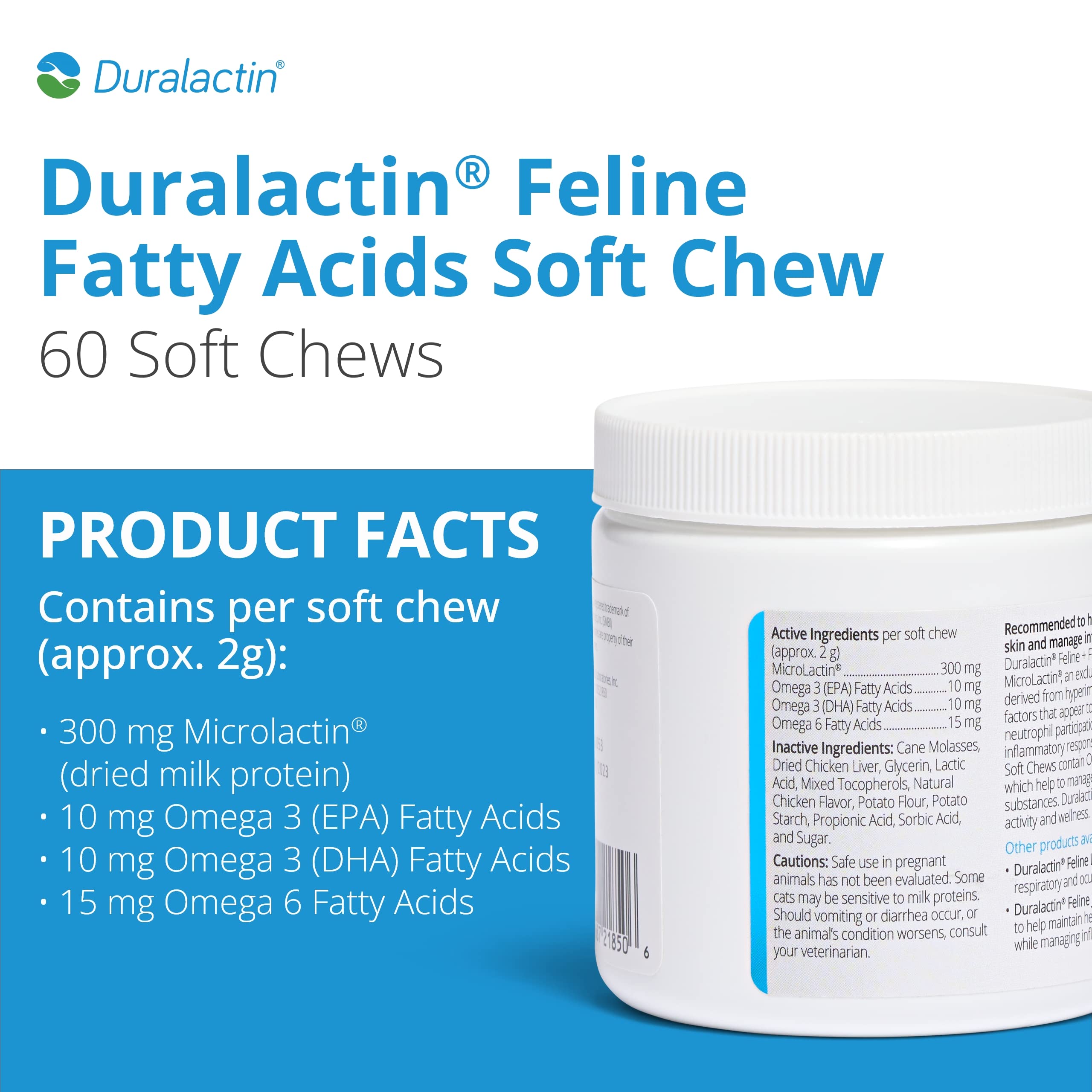 PRN Duralactin chicken-liver flavor chews on a treat scene for feline wellness