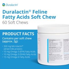 PRN Duralactin chicken-liver flavor chews on a treat scene for feline wellness