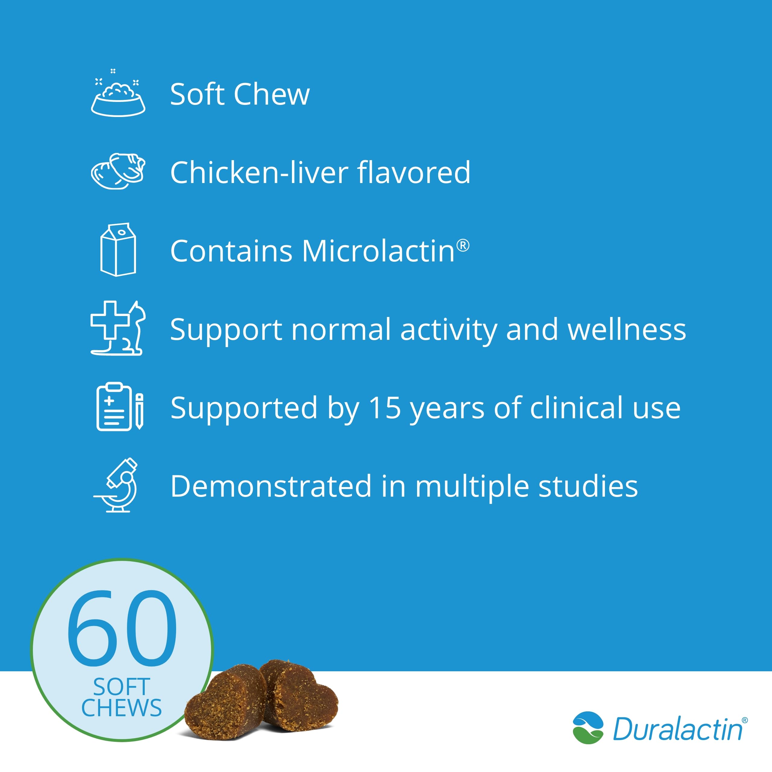PRN Duralactin feline chews with omega fatty acids nutrition information