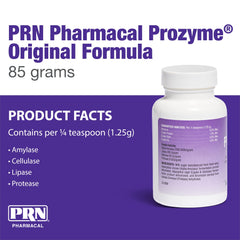 PRN ProZyme Original ingredients-graphic highlights plant-origin enzymes for pet digestion