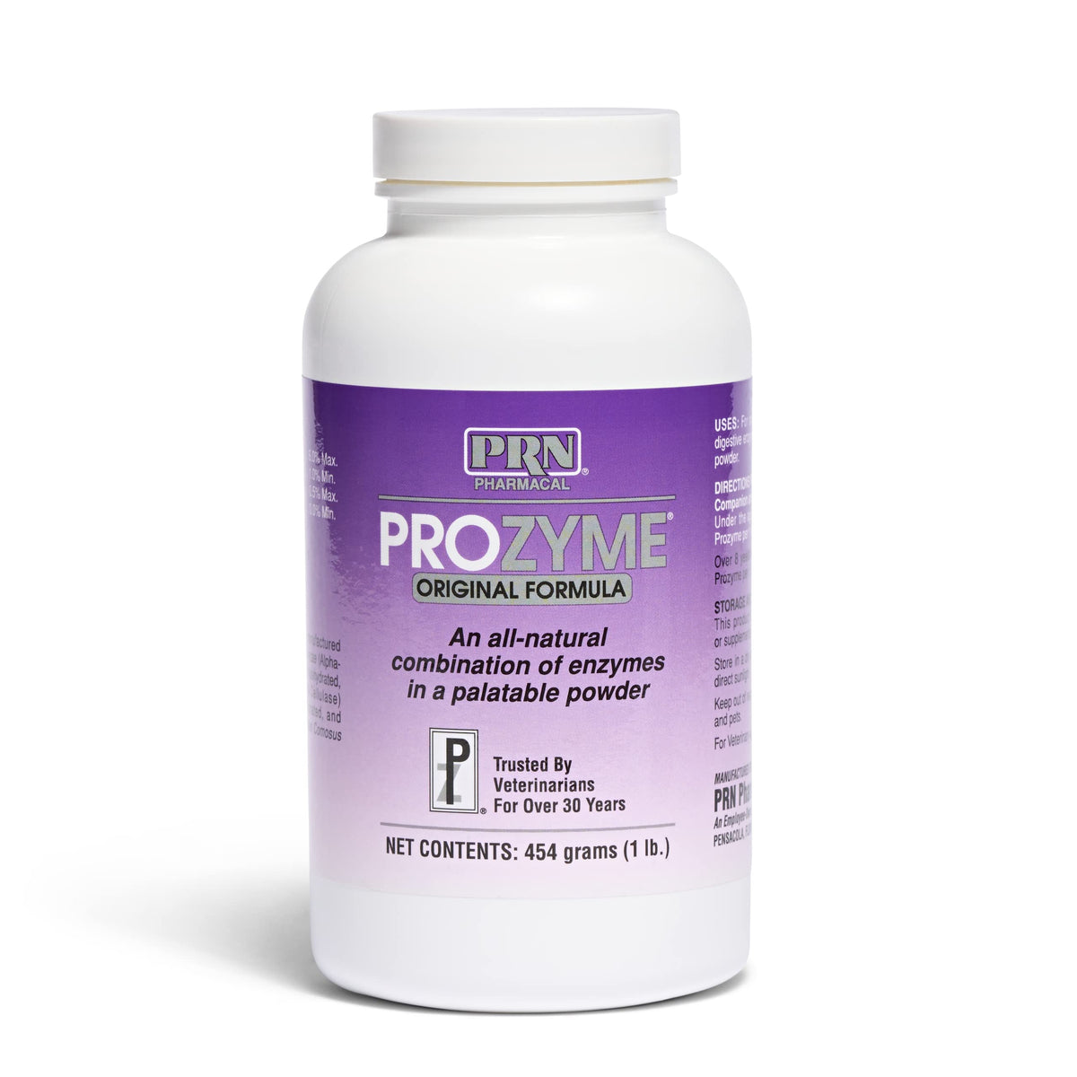 PRN ProZyme Original bottle front view highlighting digestion support for pets