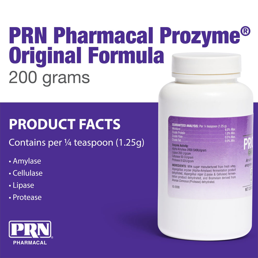 PRN ProZyme odorless powder mixes easily with pet food