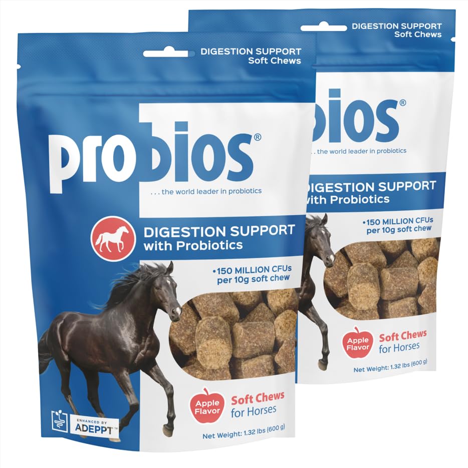 Probios pour chevaux: friandises molles saveur pomme, soutien digestif potentiel