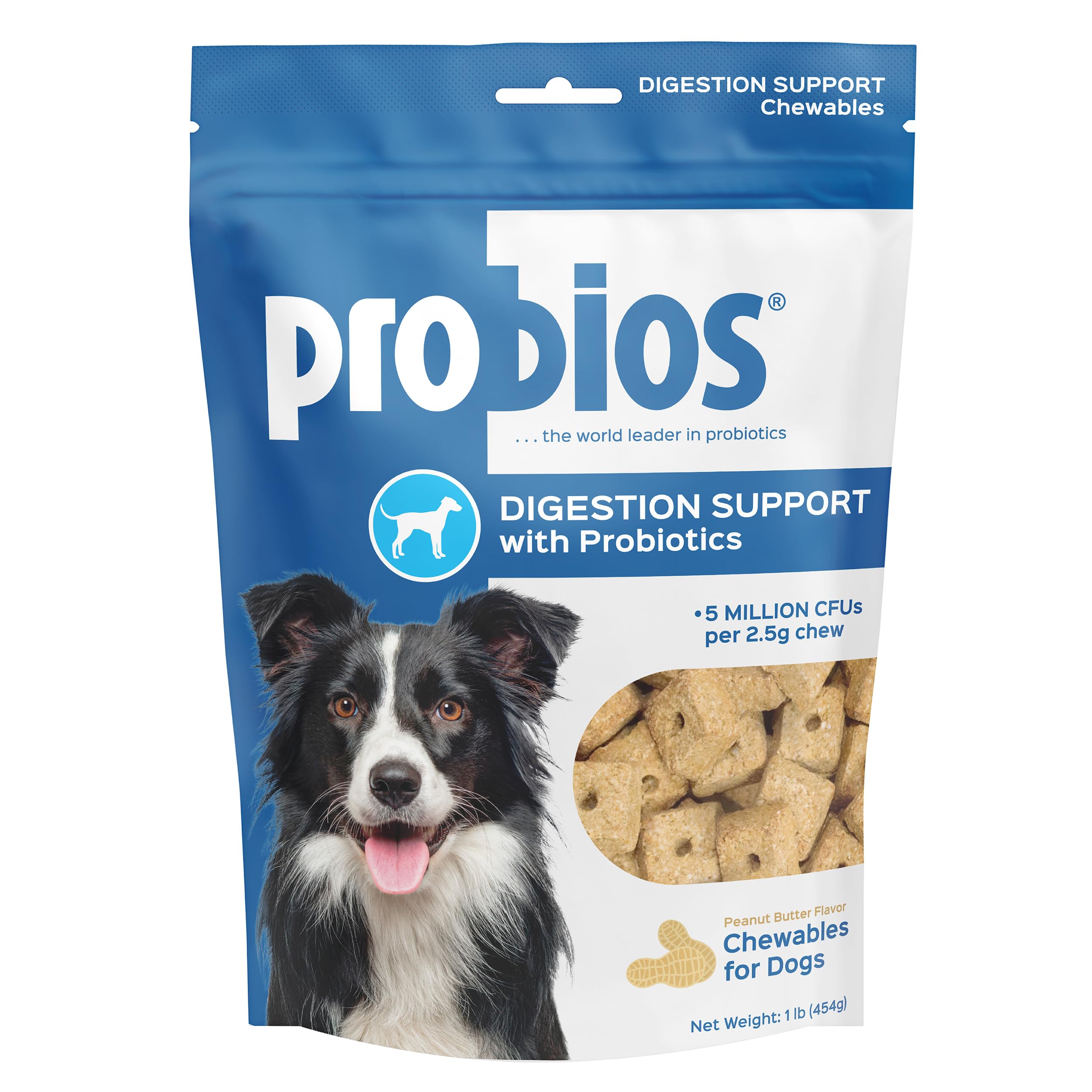 Probios Digestive Support Chewables bottle shown for gut health and daily probiotic support.