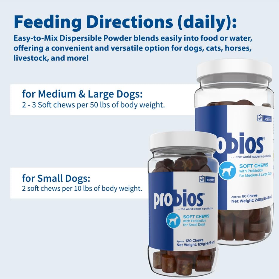 Probios Soft Chews digestive balance graphic highlights probiotic balance.