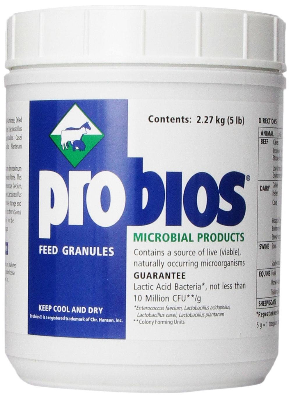 Probios feed granules horse bag closeup supports digestive comfort during routine care.