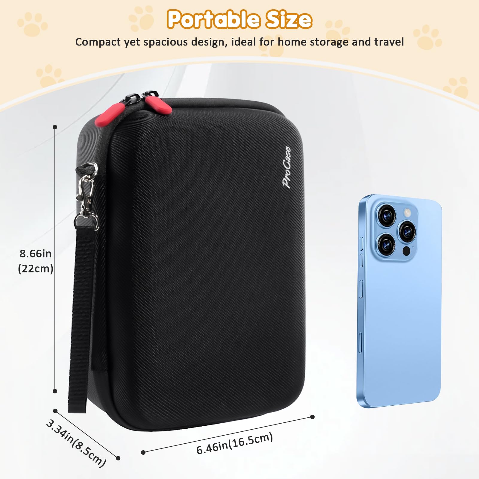 ProCase bottom strap fasteners prevent rubbing and keep tools secure.