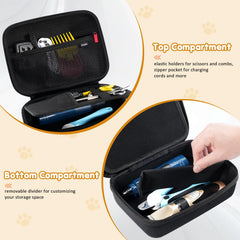ProCase interior with mesh pockets and dividers keeps grooming tools neatly separated.