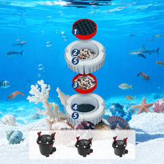Proceat bio-ceramic rings support beneficial bacteria for stable aquarium filtration.