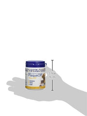 ProDen PlaqueOff 180g shown on pet food, supporting daily dental care.