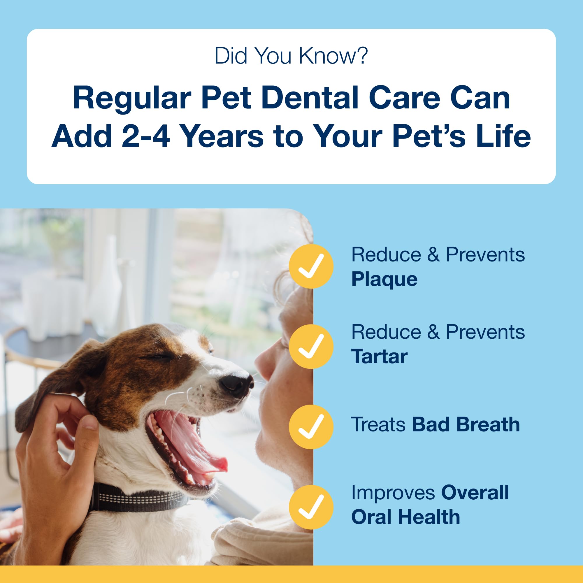 ProDen PlaqueOff Dental Bites bottle label emphasizing natural ingredients