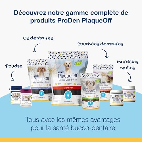 ProDen PlaqueOff powder packaging back shows usage notes