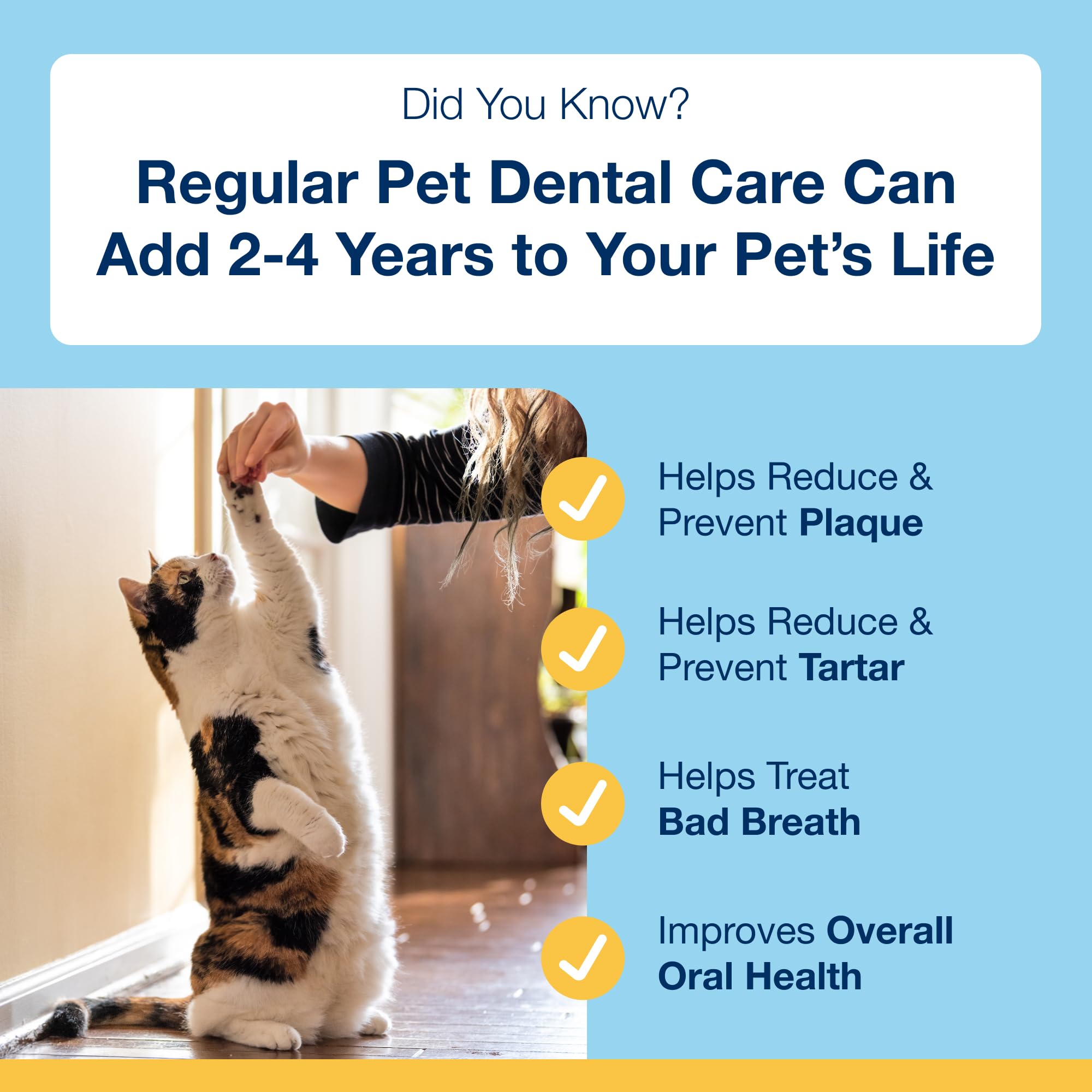 ProDen PlaqueOff Scoopables attract cats with salmon taste and fresher breath potential.
