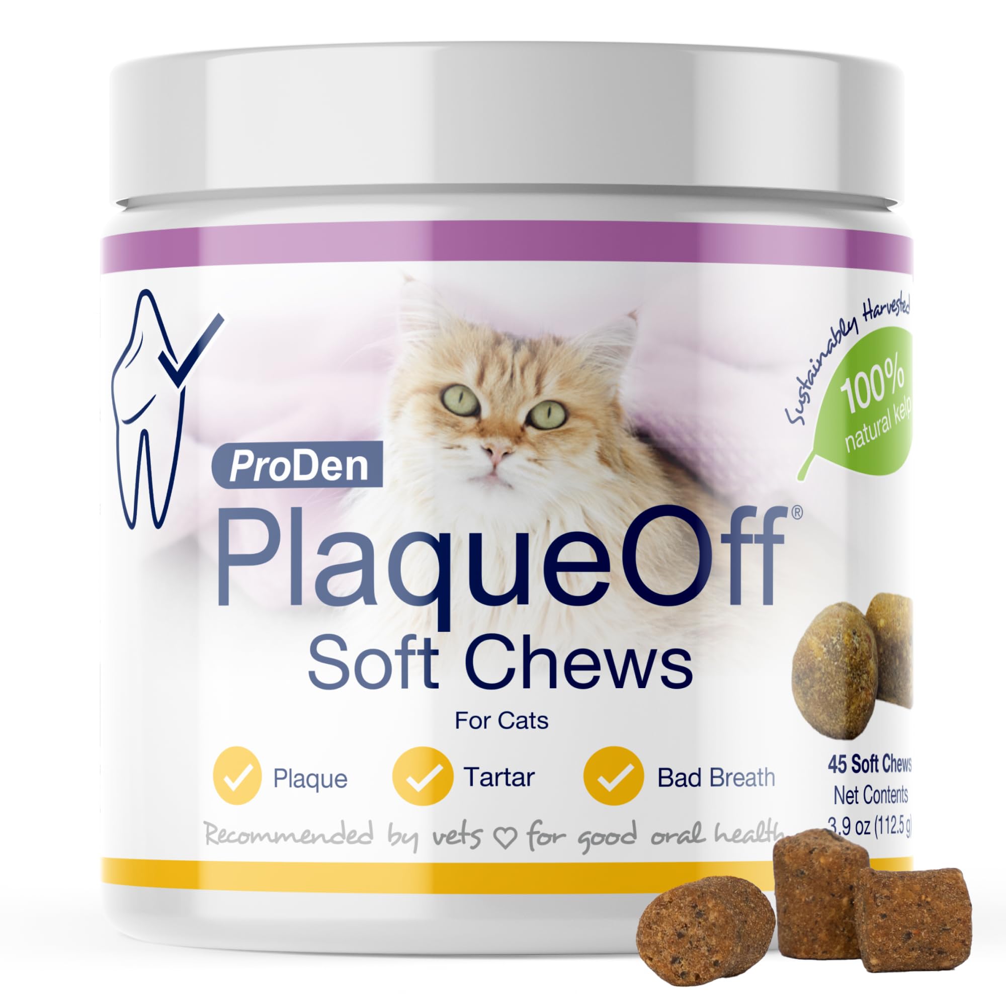 ProDen PlaqueOff envase para gatos, apoyo a dientes saludables