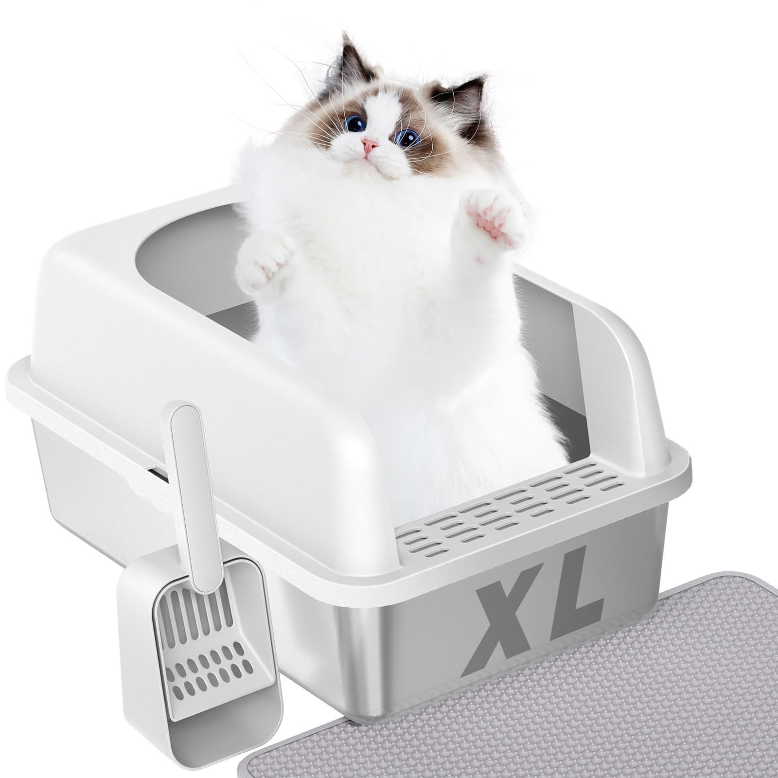 Prodigen extra-large litter box lid containing cats and reducing mess