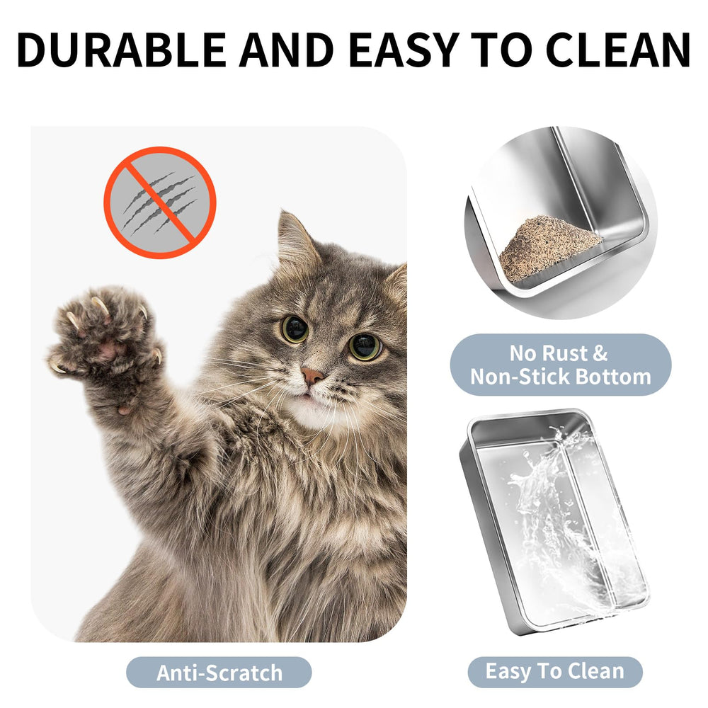 Prodigen litter box anti slip base prevents movement on slick floors during use