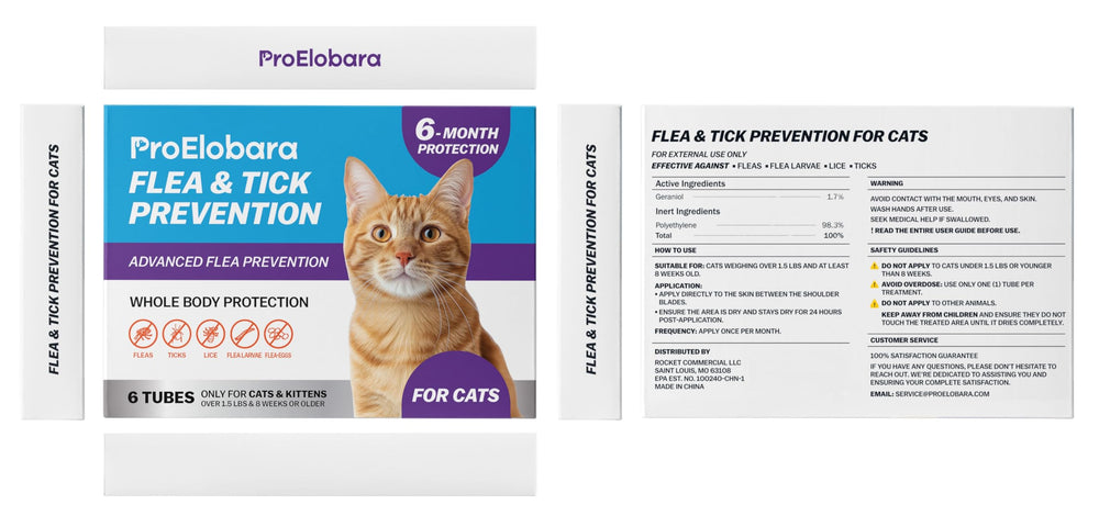 ProElobara cats can bathe or play after 24-48 hours