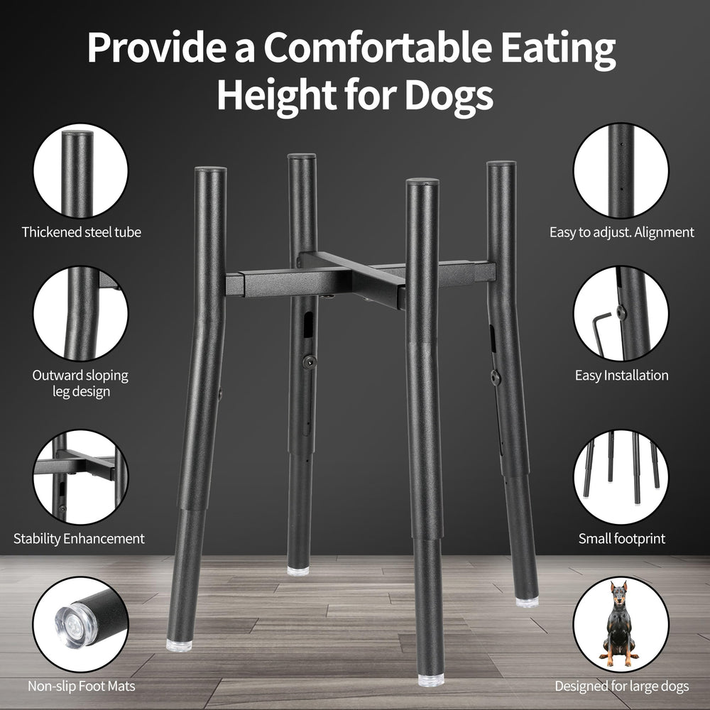 PROERR anti-slip feet keep the stand steady during feeding sessions.