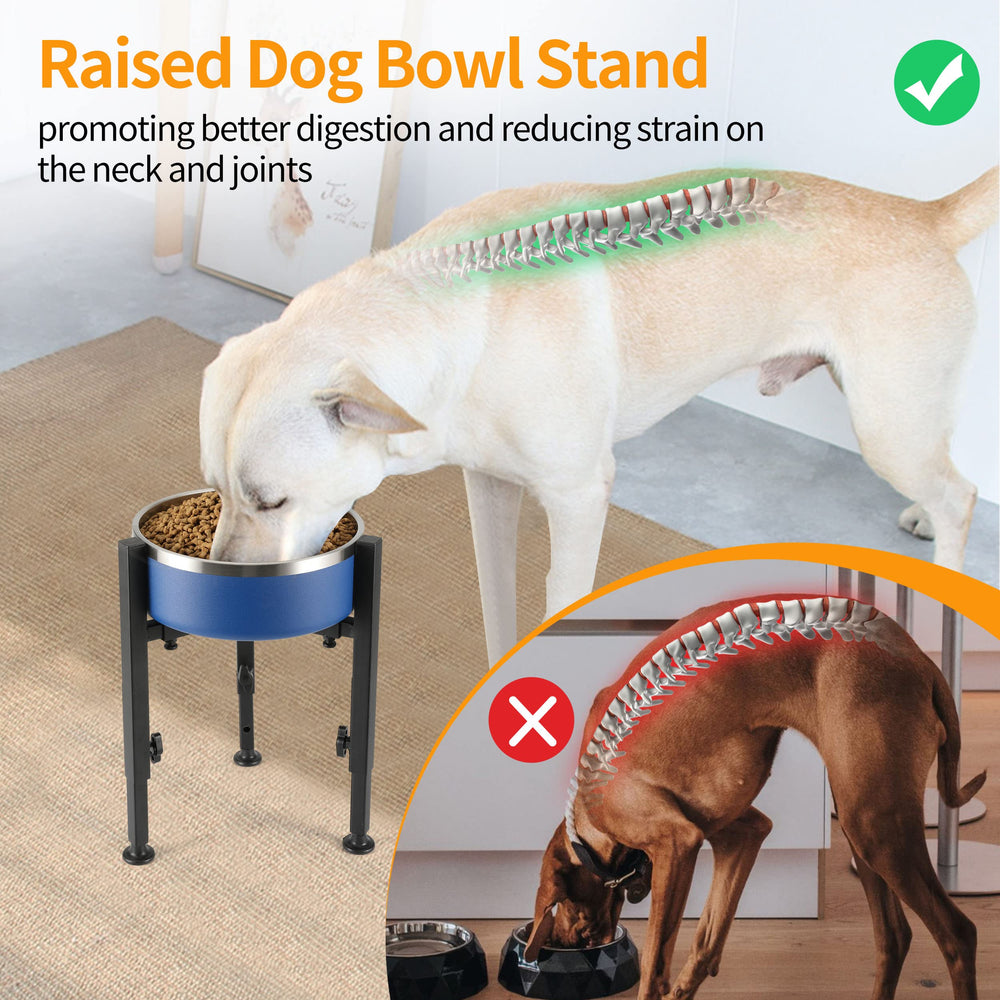 PROERR durable metal stand picture underscores stability for large dogs