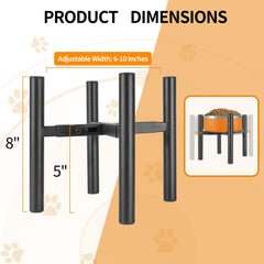 PROERR Lifted Dog Bowl Stand height options fit small and medium dogs comfortably.