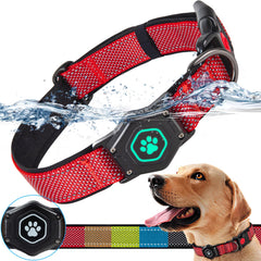 PROFAVO AirTag Dog Collar waterproof holder keeps AirTag protected during outdoor adventures.