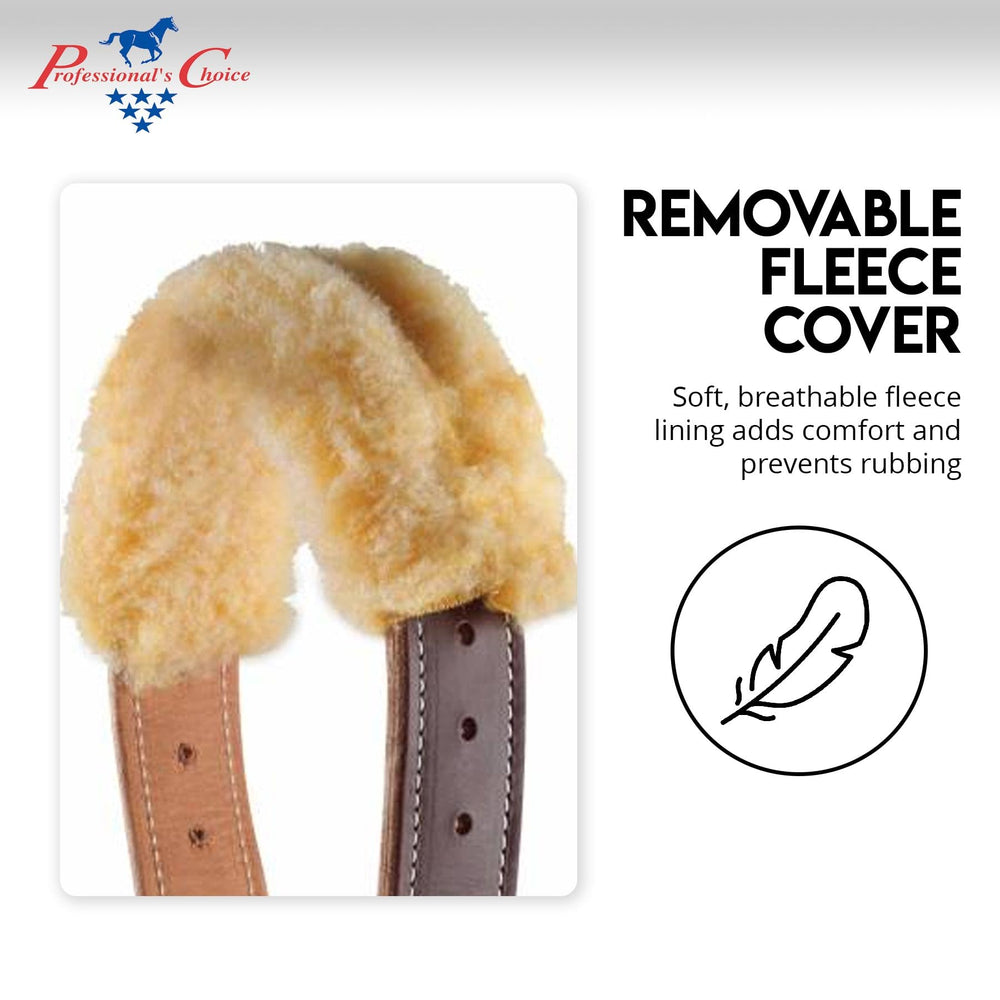 Professional's Choice The Dare Cribbing Collar side view highlights durable leather and adjustable fit.