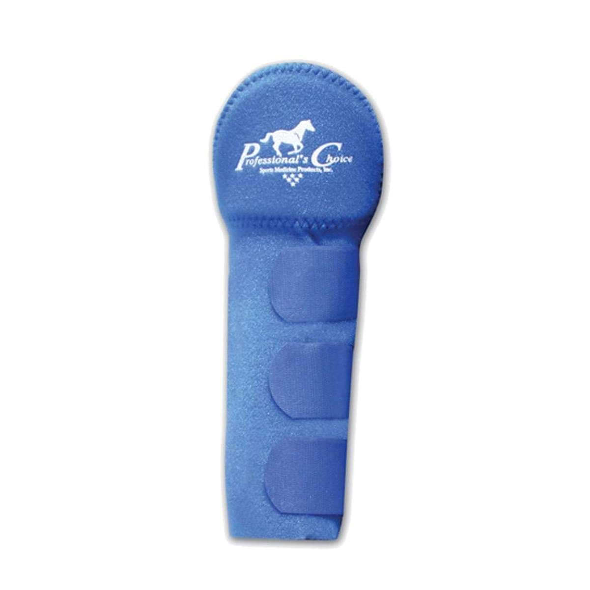 Professional's Choice tail wrap in royal blue protecting top tail hairs during travel