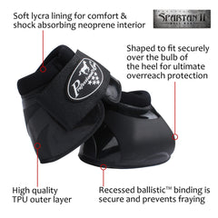 Professional's Choice Spartan II Bell Boots back view showing snug fit and durable closures