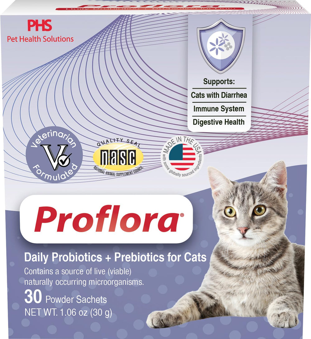 Proflora Cats probiotics powder packet for easy daily gut health support