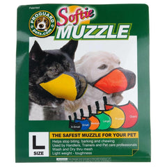Proguard Softie muzzle green large side view with adjustable buckle for comfort.