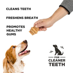 Project Hive natural peanut butter dog chews offer tasty flavor for training.