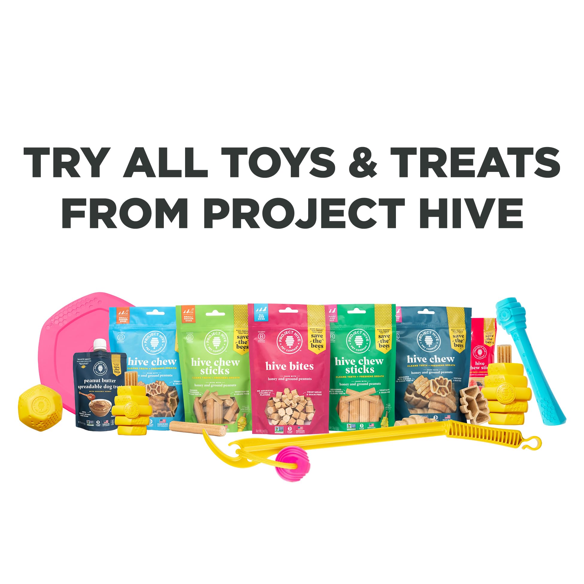 Project Hive USA-made dog chews crafted in the USA.