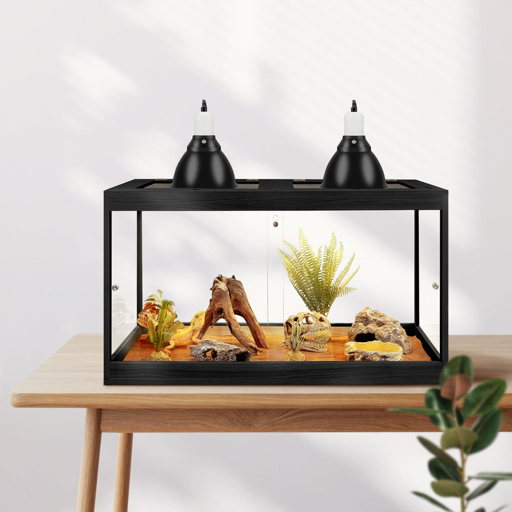 PROLEE Bearded Dragon Tank black finish blends with home décor while staying sturdy.