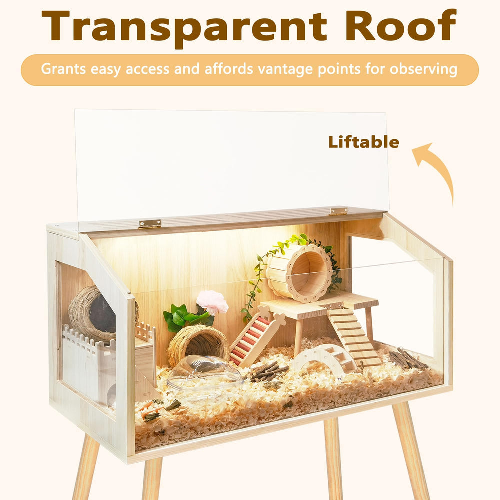 ProLEE hamster cage acrylic base facilitates simple cleaning and moisture control