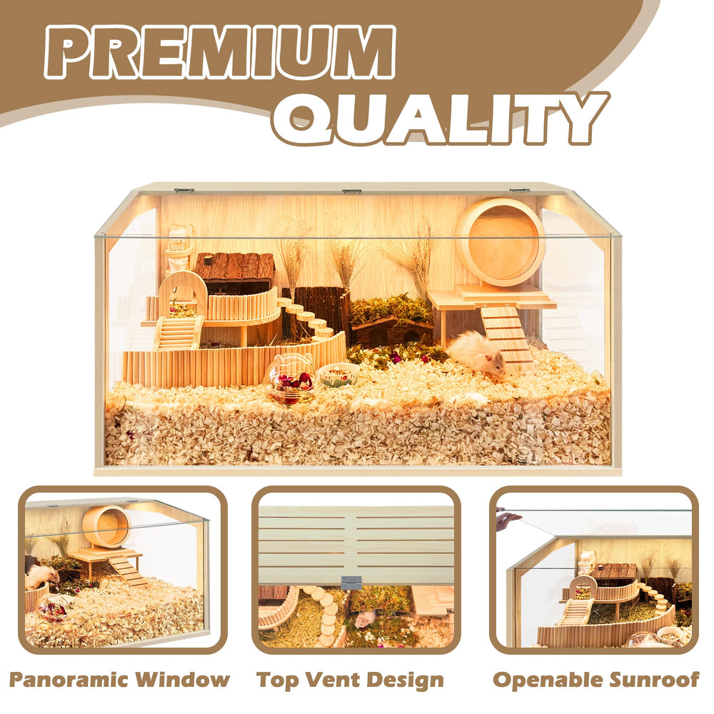 PROLEE Hamster Cage Acrylic Bottom Panel — moisture protection and easy cleanup.