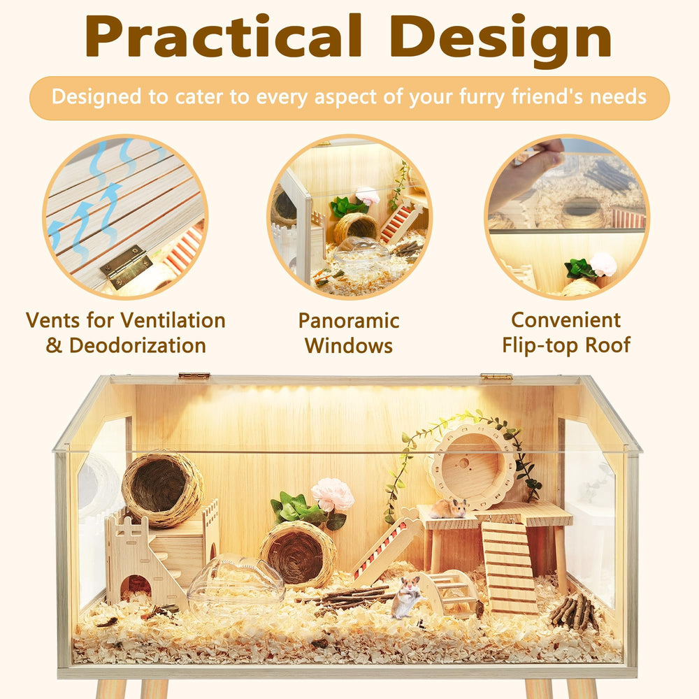 ProLEE hamster cage chew-proof boards emphasize waterproof panels that deter gnawing
