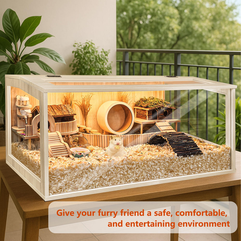 PROLEE hamster cage chewproof assembly-included design simplifies setup and relocation.