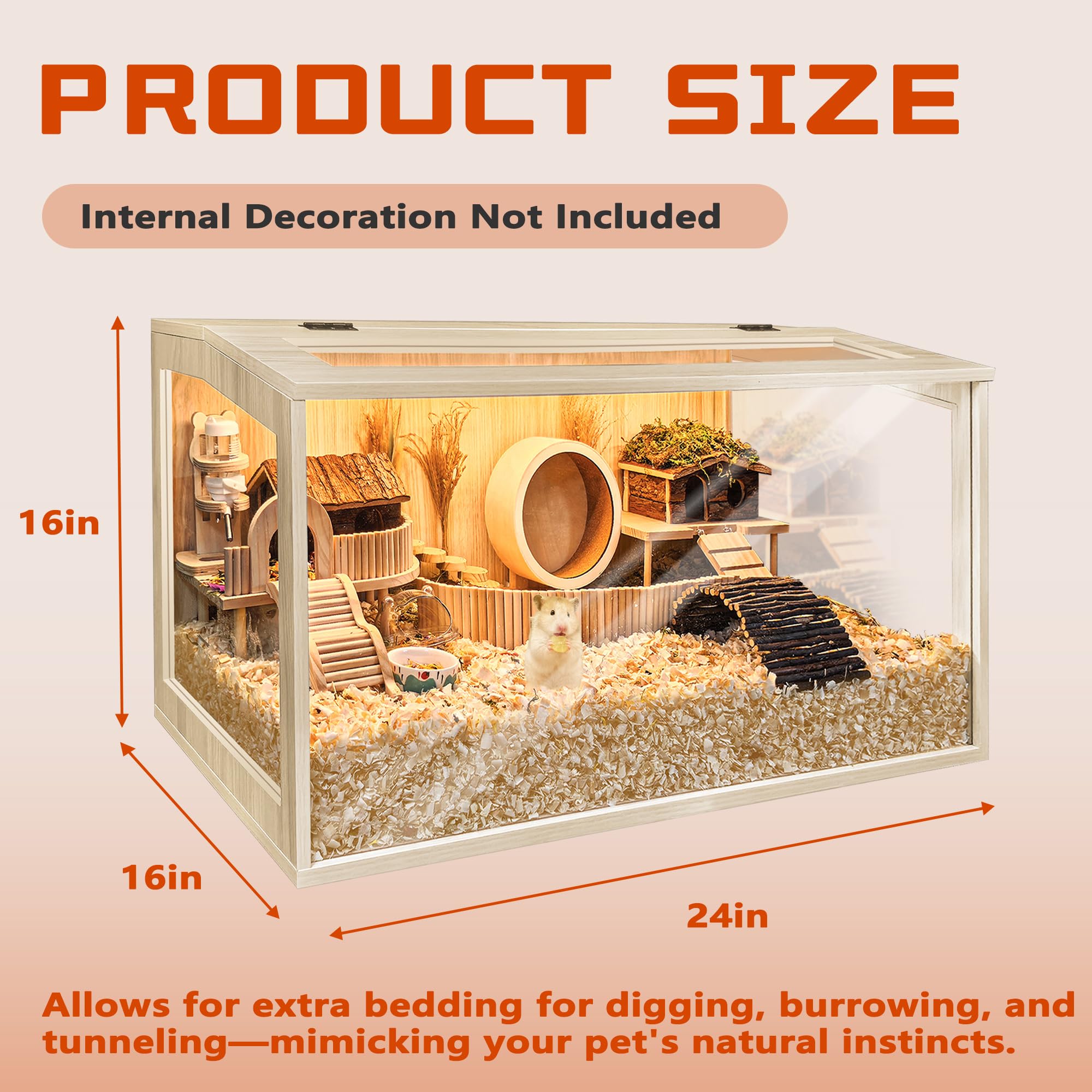 PROLEE hamster cage with chewproof coating to deter chewing.