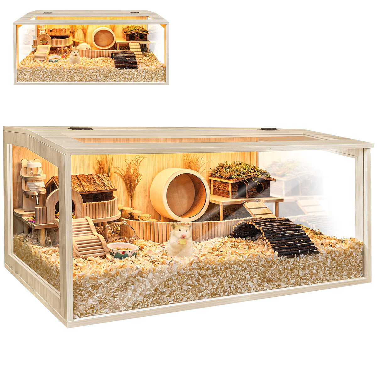 PROLEE hamster cage chewproof front view shows durable construction for long-lasting use.