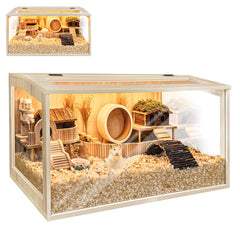 PROLEE hamster cage openable-top view for easy access and setup.