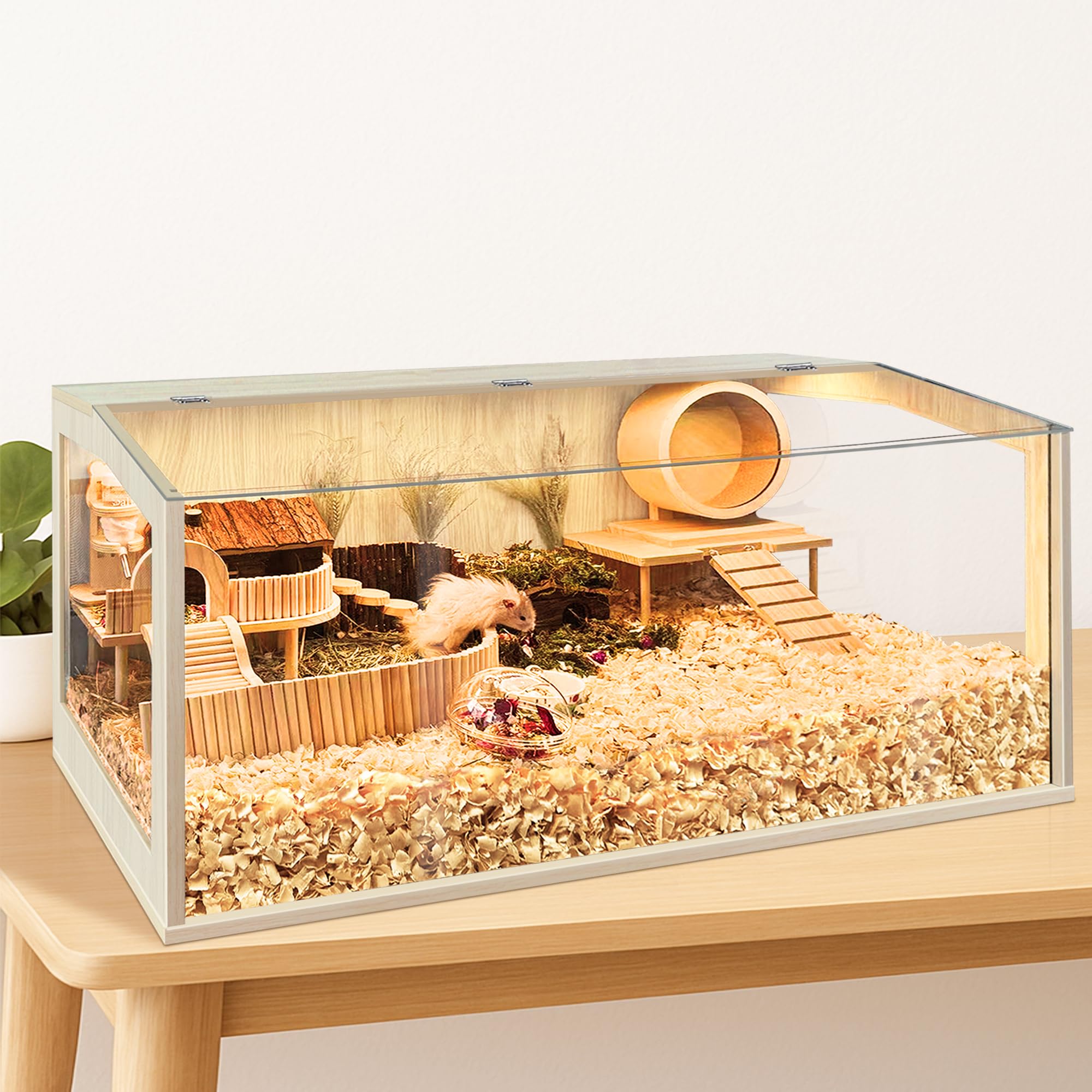 PROLEE hamster cage top vents promote airflow and odor control