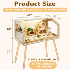 ProLEE hamster cage wood construction highlights a durable frame for a cozy habitat